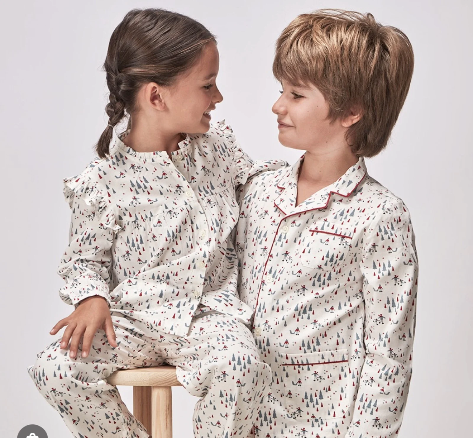 Girl's Cotton Twill Printed Pijama Set view 3