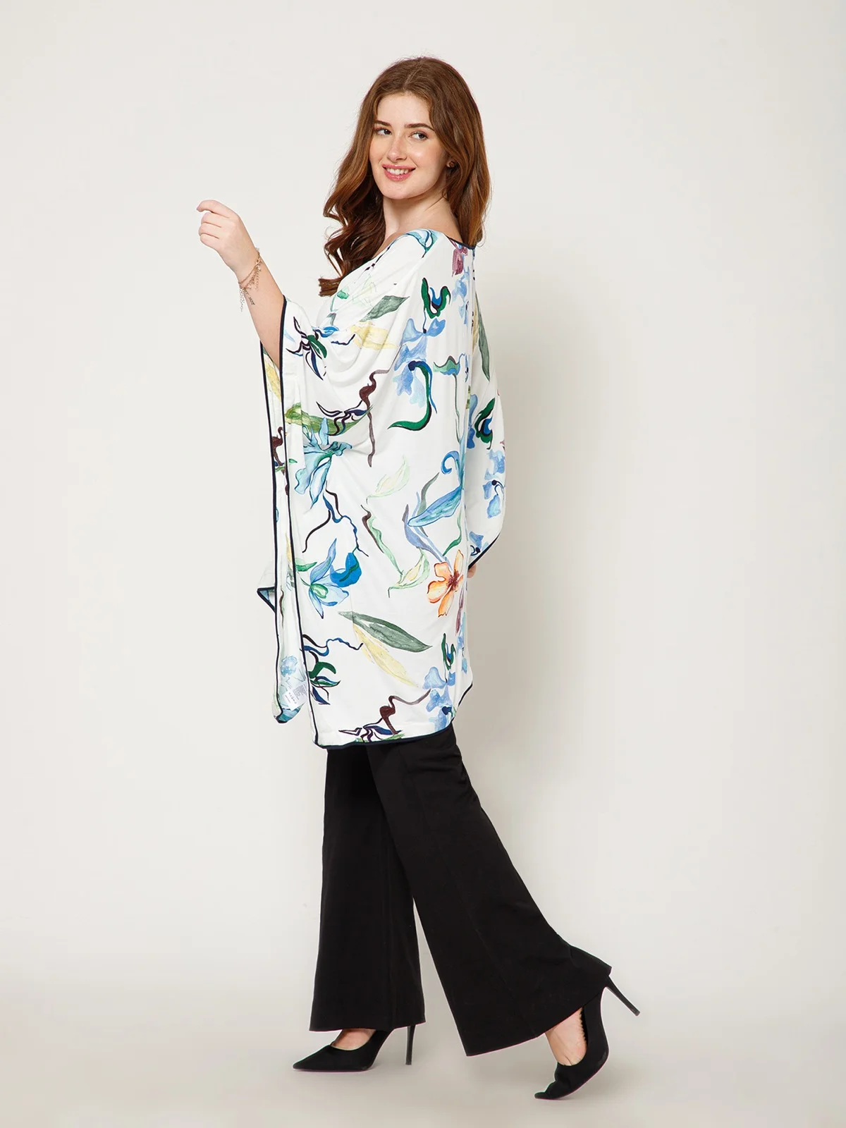 Watercolor Floral Kimono Top