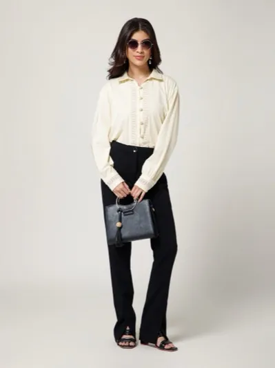 Cream Lace Shirt