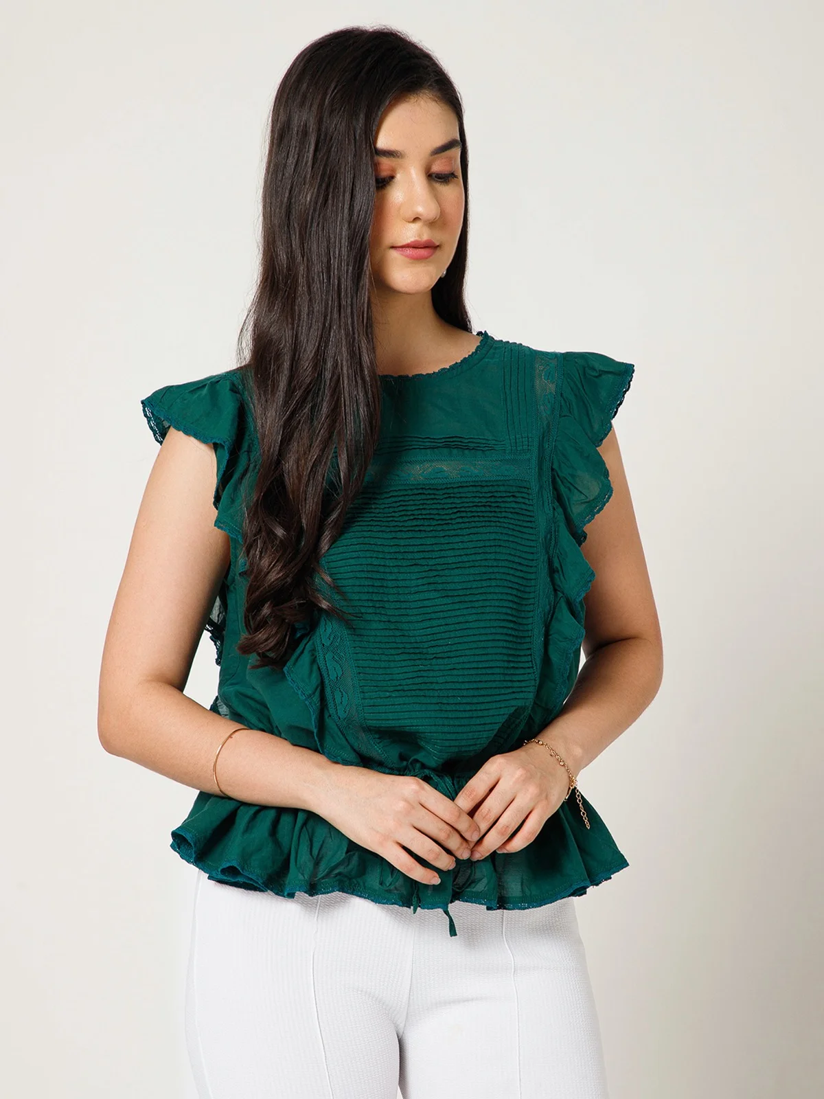 Pleated Sushi Voile Blouse view 2