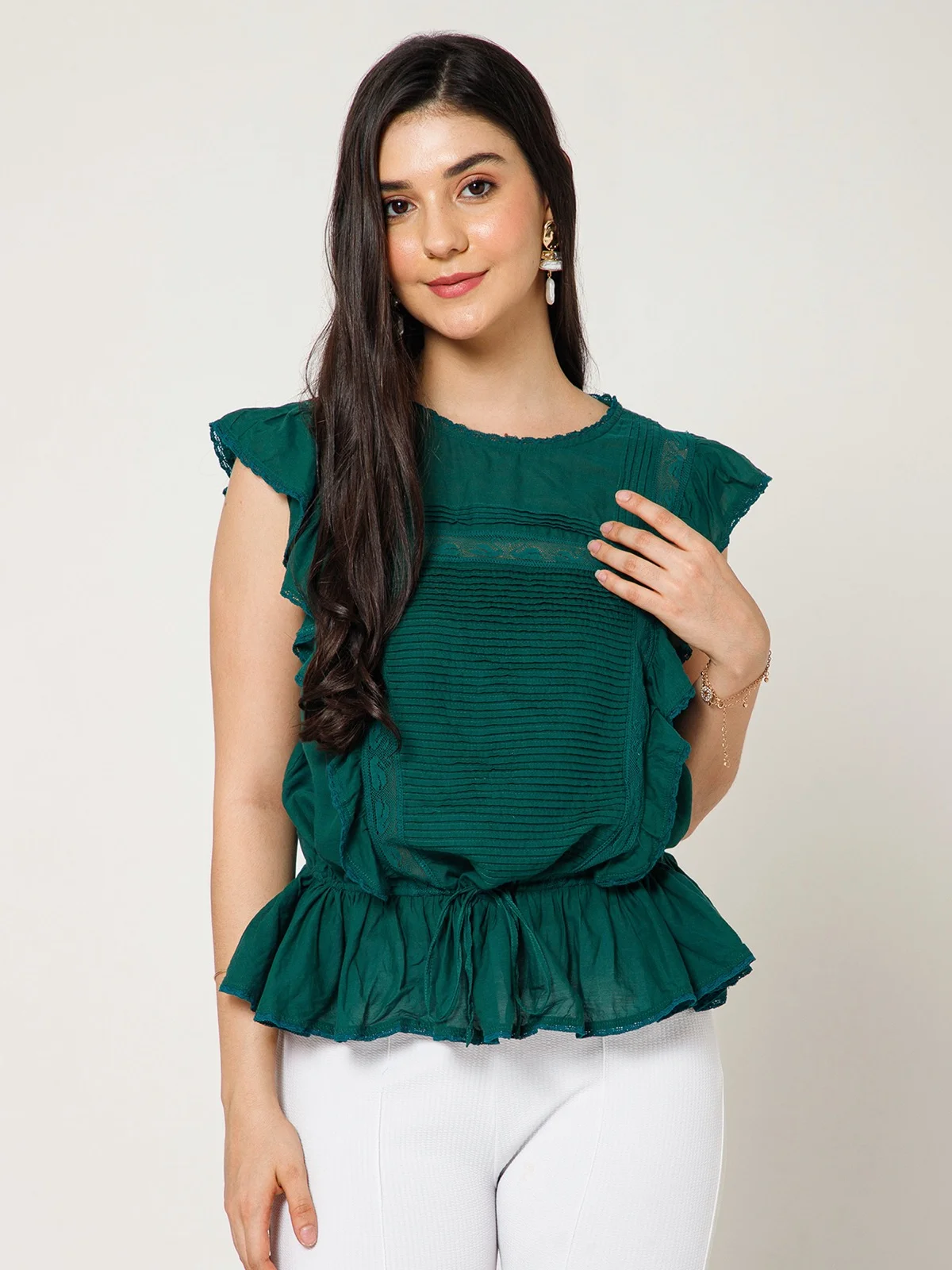 Pleated Sushi Voile Blouse view 4