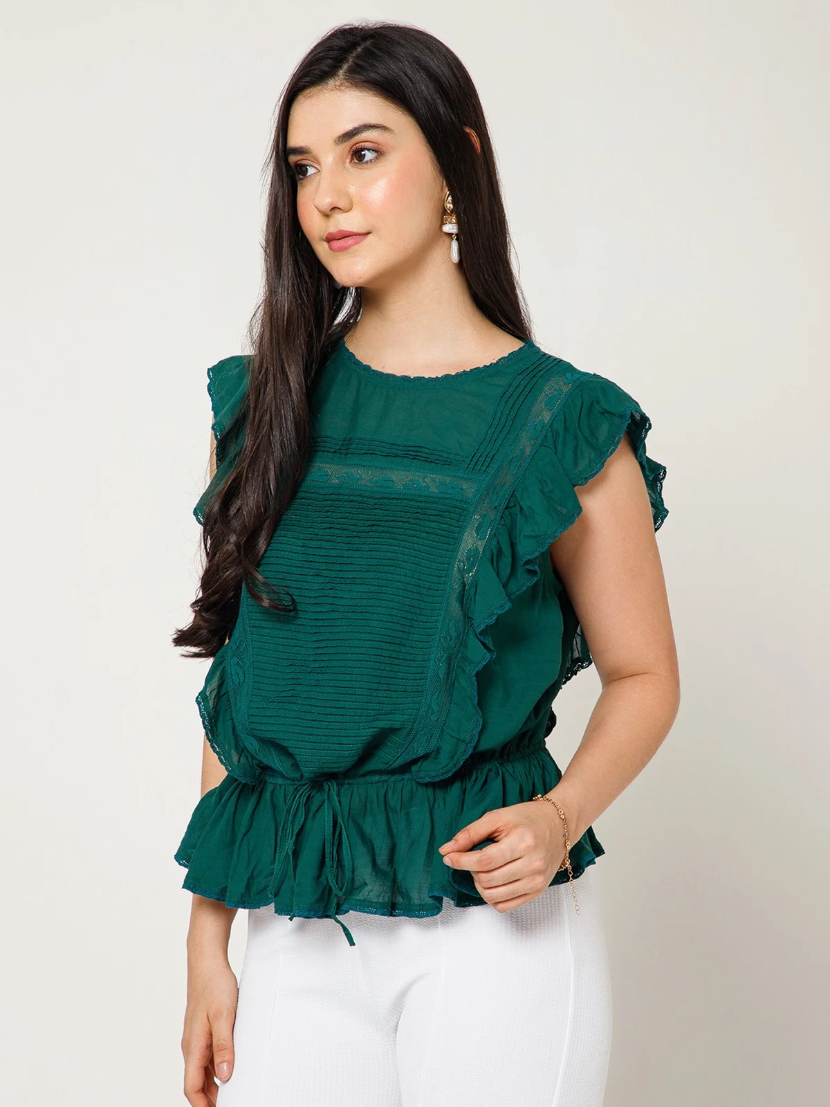 Pleated Sushi Voile Blouse view 5