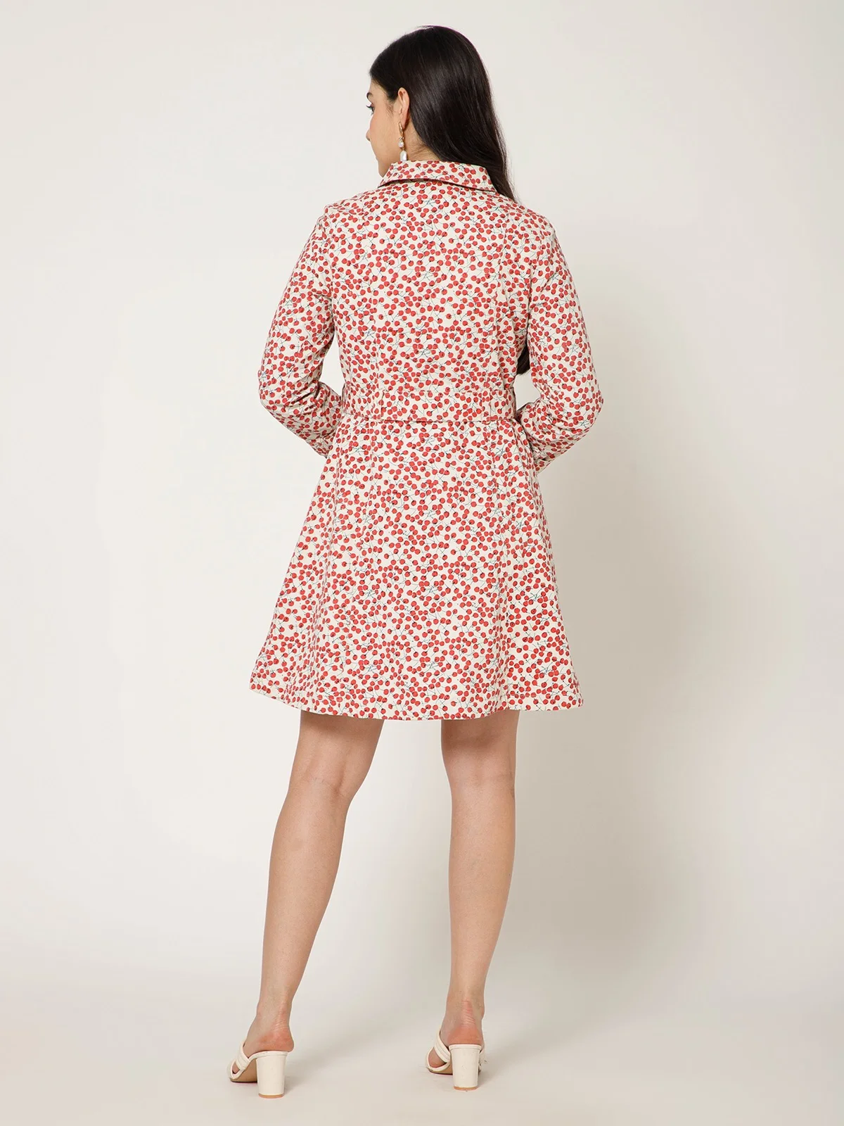Classic Strawberry Print Canvas Coat view 2
