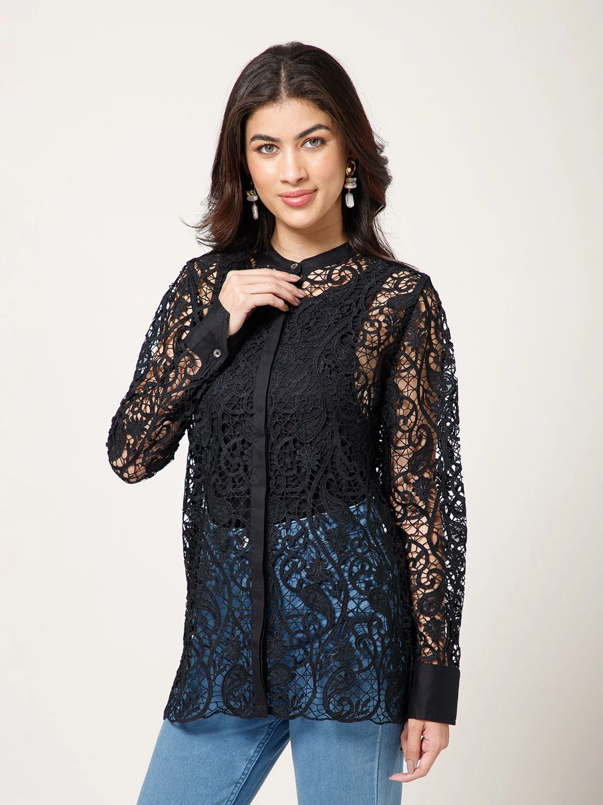 Lace Shear Shirt view 2